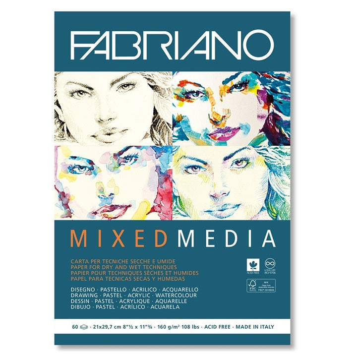 Podloga za papir FABRIANO Mixed Media | različne dimenzije – pogled 2