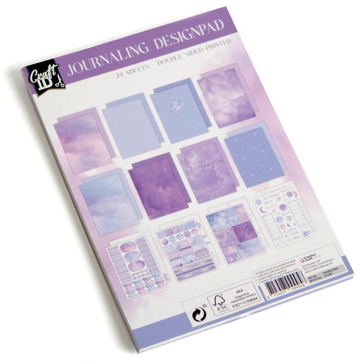 Podloga za scrapbooking papir A5 24 listov vijolična – pogled 2
