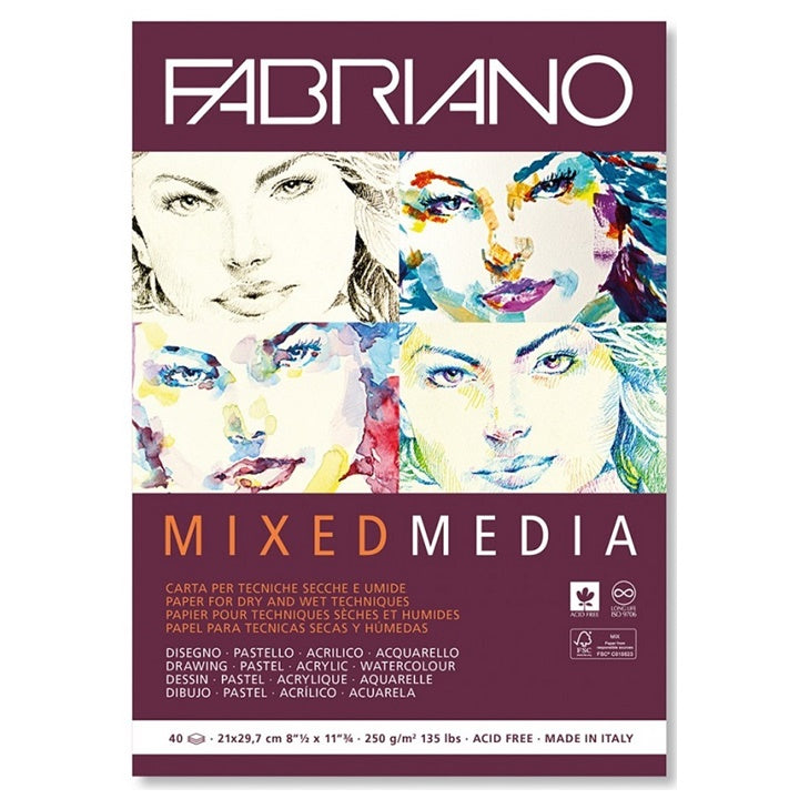 Podloga za skiciranje FABRIANO Mixed Media | različne dimenzije – pogled 2