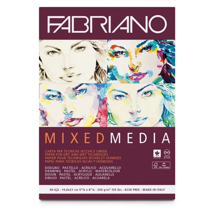 Podloga za skiciranje FABRIANO Mixed Media | različne dimenzije – pogled 4
