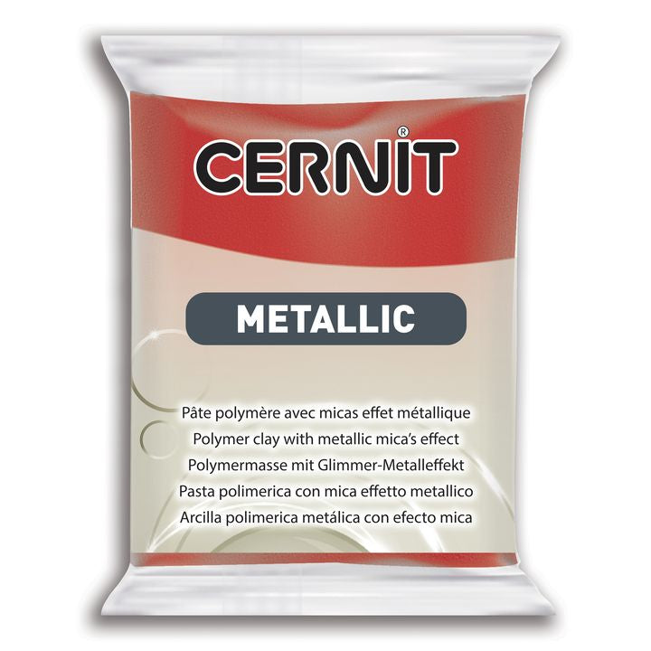 Polimer CERNIT METALLIC 56 g – Rdeča