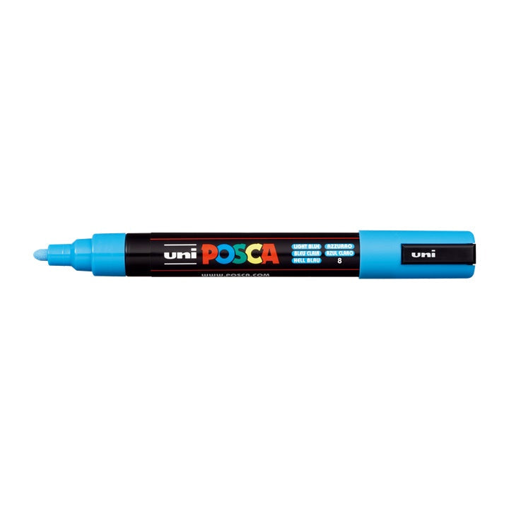 Označevalnik UNI POSCA PC-5M 1.8 - 2.5 MM – svetlo modra (8)