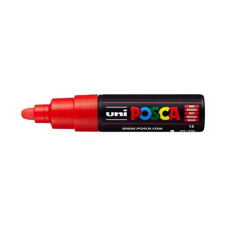 Označevalnik UNI POSCA PC-7M 4.5 - 5.5 MM – rdeča (15)
