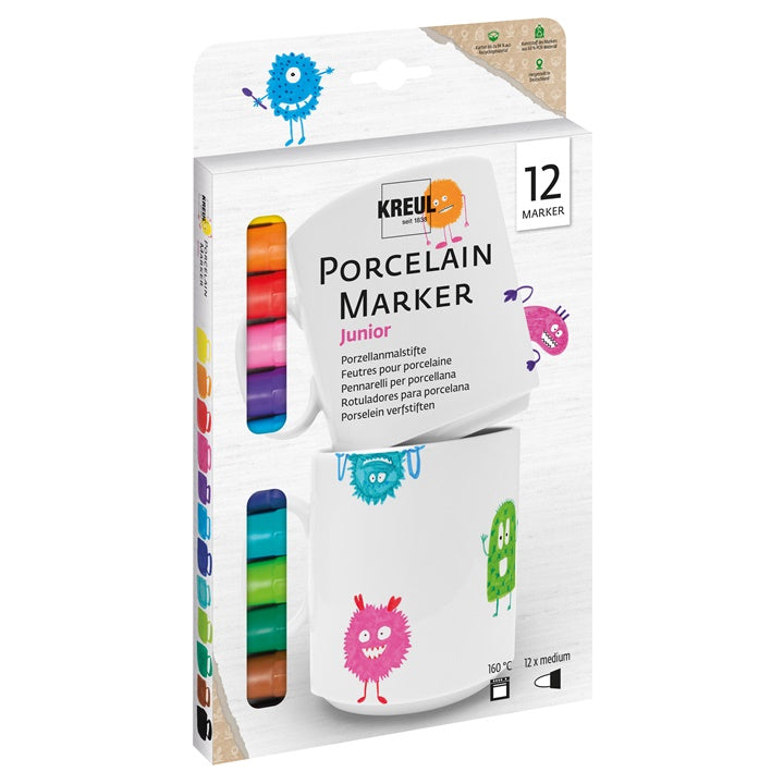 Porcelanski set markerjev 12 kosov