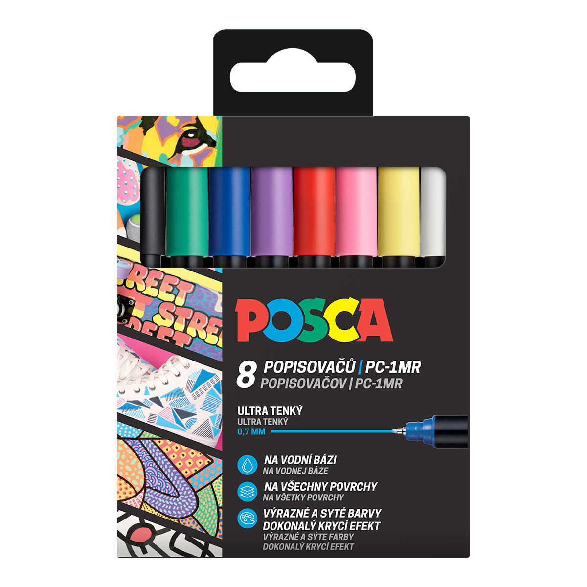 Posca komplet barvnih flomastrov (8 kosov)