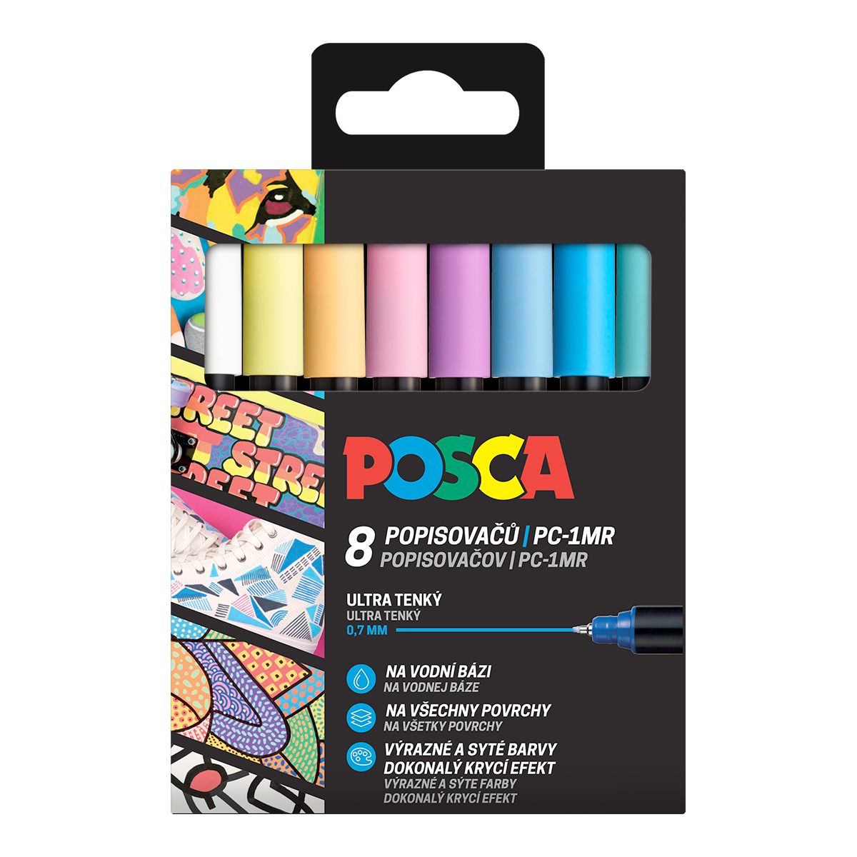 Posca set markerjev v pastelnih barvah (8 kosov)