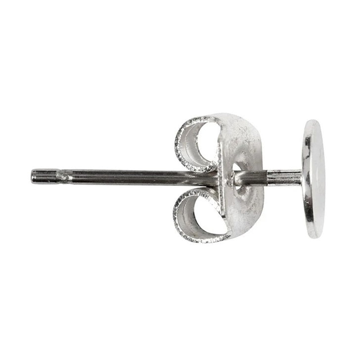 Posrebreni Stud uhani 13 mm - 10 kosov – pogled 2