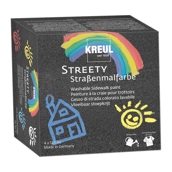 Pralna barva za pločnike STREETY - KREUL / komplet 4 x 120 ml