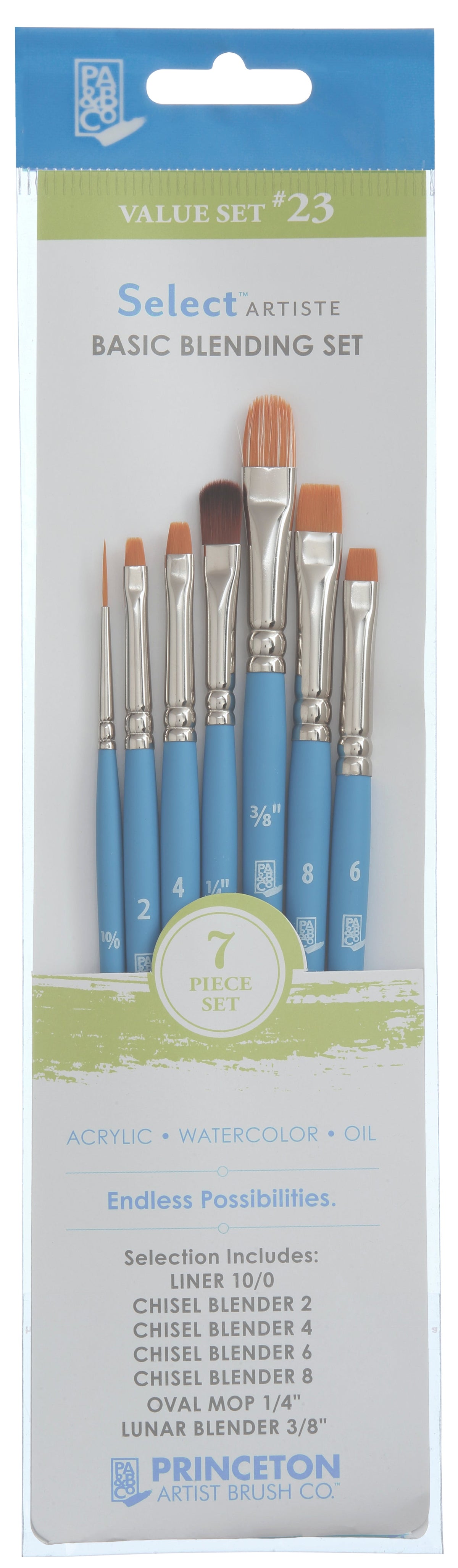Set univerzalnih čopičev PRINCETON Select – 7 kosov