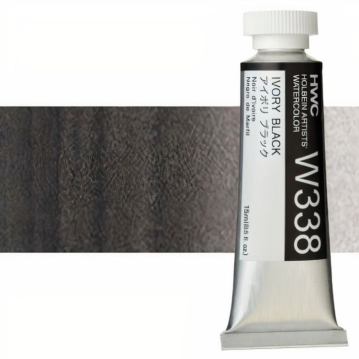 Profesionalne akvarelne barve Holbein Artists 15 ml | beli in črni odtenki — slika 4