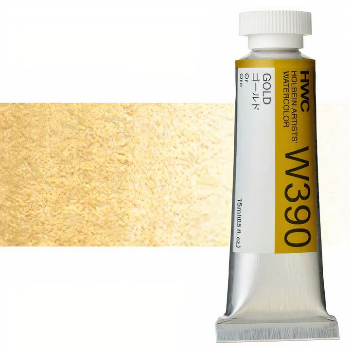 Profesionalne akvarelne barve Holbein Artists 15 ml | zlate in srebrne — slika 1