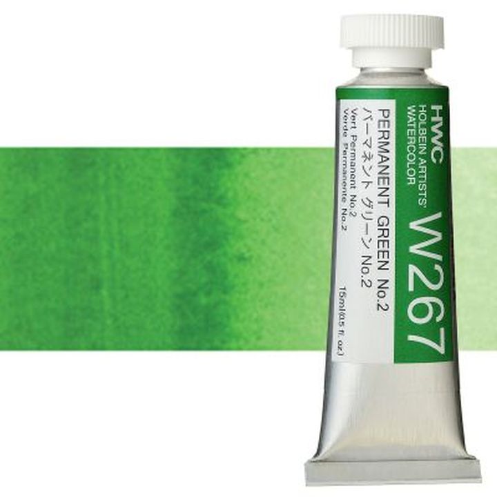 Profesionalne akvarelne barve Holbein Artists 15 ml | zeleni odtenki — slika 11