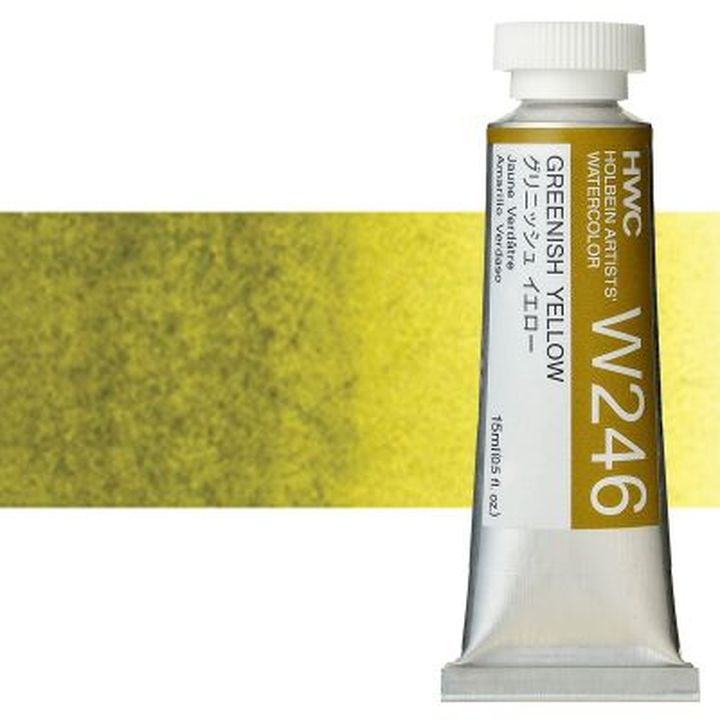 Profesionalne akvarelne barve Holbein Artists 15 ml | zeleni odtenki — slika 3