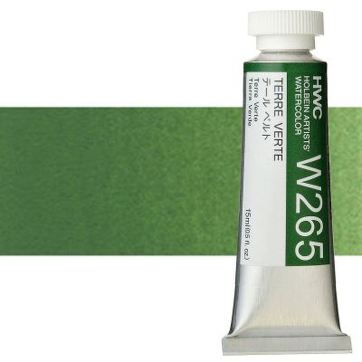 Profesionalne akvarelne barve Holbein Artists 15 ml | zeleni odtenki — slika 9
