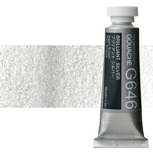 Profesionalne gvaš barve Holbein Artists 15 ml – briljantna srebrna