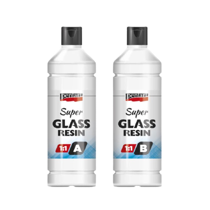 Prozorna smola Super Glass Pentart 1:1 - 250 ml