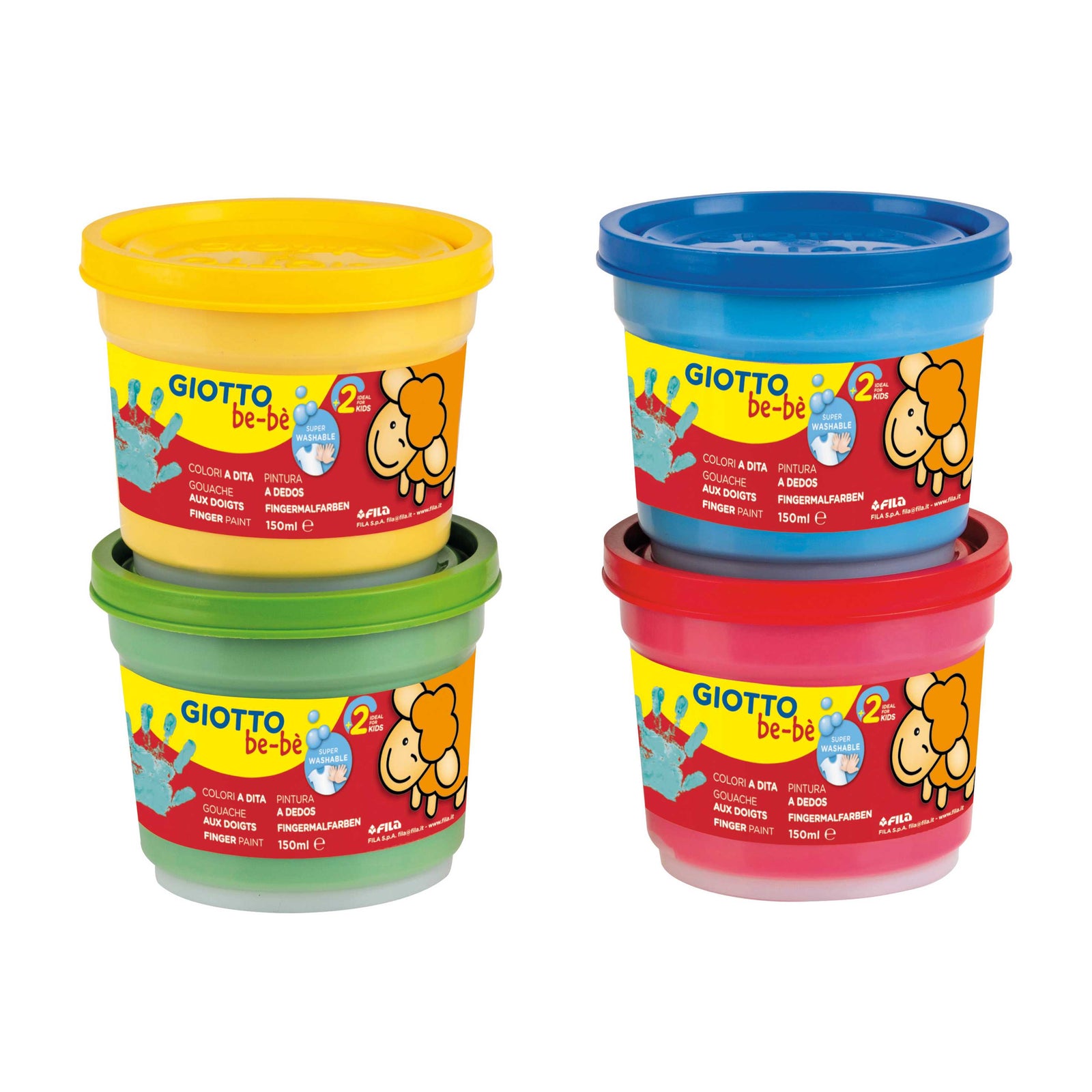 Prstne barve GIOTTO be-bè 4 x 150 ml