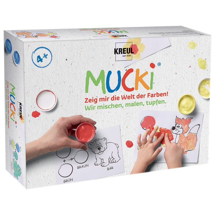 Prstne barve MUCKI set - Slikajmo - mešajmo
