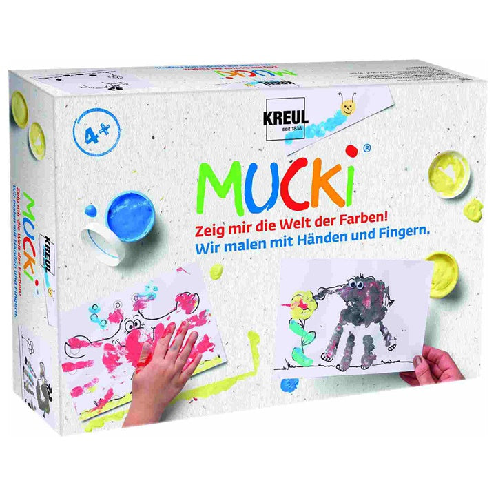 Prstne barve za MUCKI set - Slikajmo z rokami in prsti