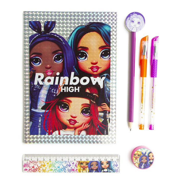 RAINBOW HIGH holografski zvezek s pisalnimi potrebščinami – pogled 2
