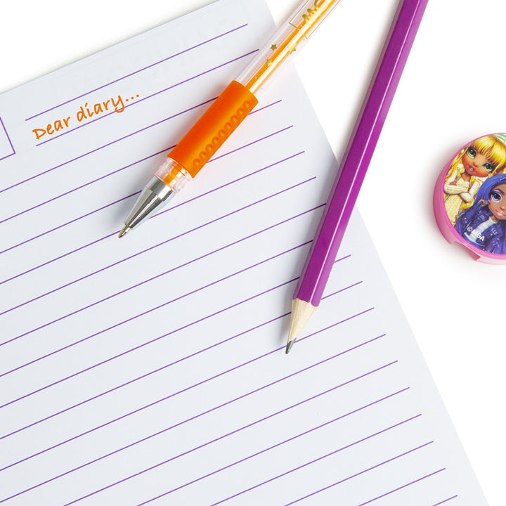 RAINBOW HIGH holografski zvezek s pisalnimi potrebščinami – pogled 3