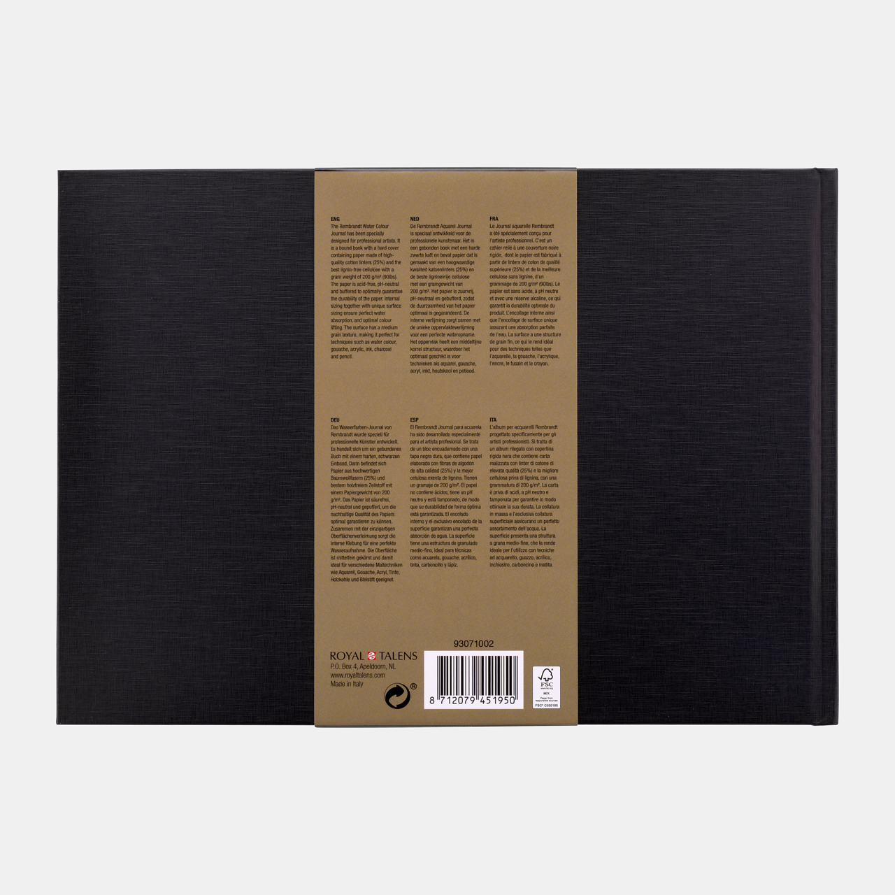 ROYAL TALENS Rembrandt akvarelni blok CP 200 g/m² A4 lepljen - 30 listov