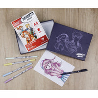 Risalni set za mango CLAIREFONTAINE Manga Addict Tombow A5 - 50 listov