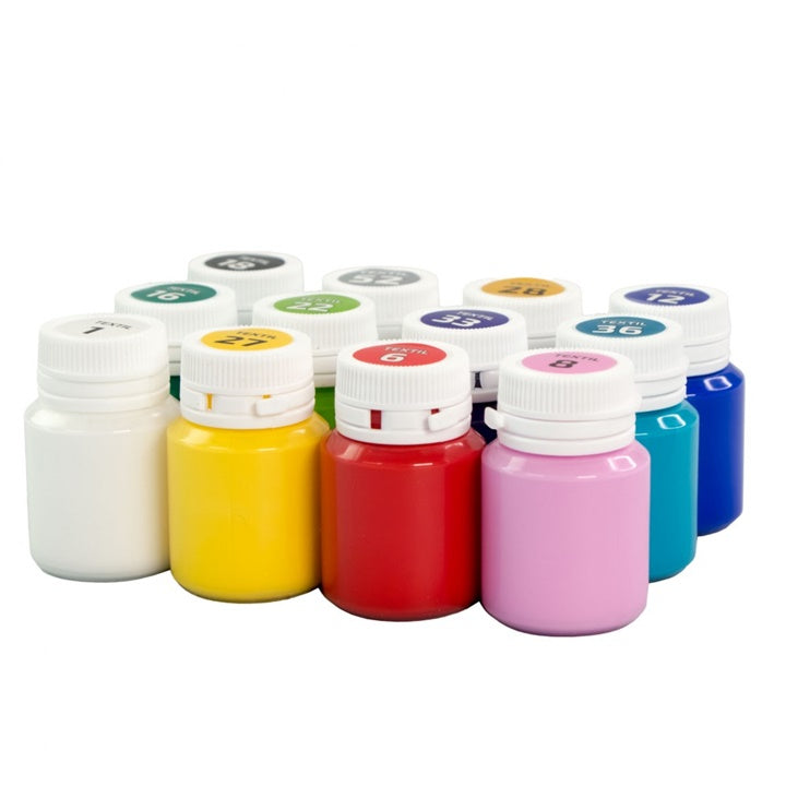ROSA Akrilne barve za tekstil 12x20 ml – pogled 4