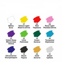 ROSA Akrilne barve za tekstil 12x20 ml – pogled 5