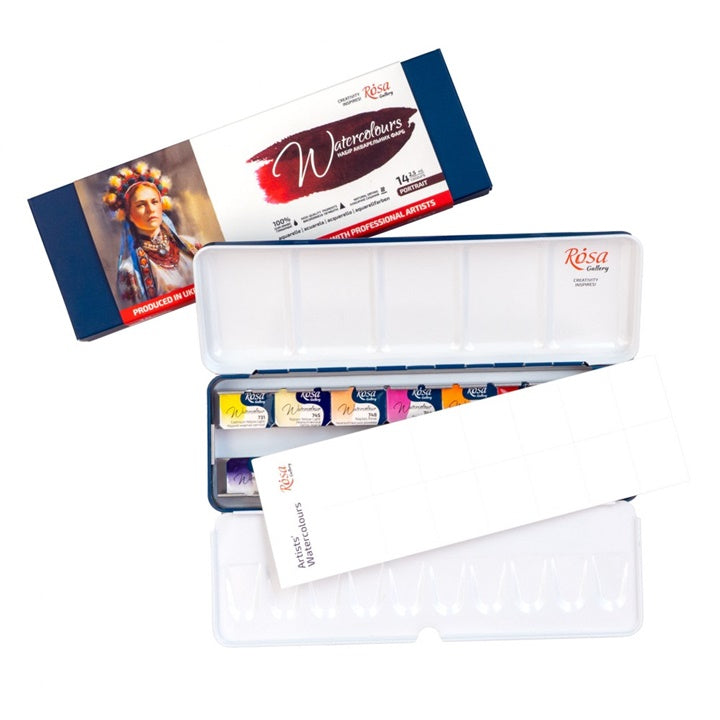 Rosa Galerija Portretni akvarelni set 14x2,5 ml – pogled 2