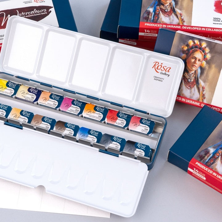 Rosa Galerija Portretni akvarelni set 14x2,5 ml – pogled 3