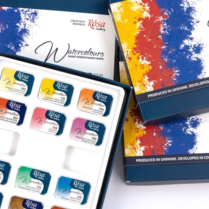 ROSA Gallery Monopigmentirane akvarelne barve 12x2,5 ml – pogled 3