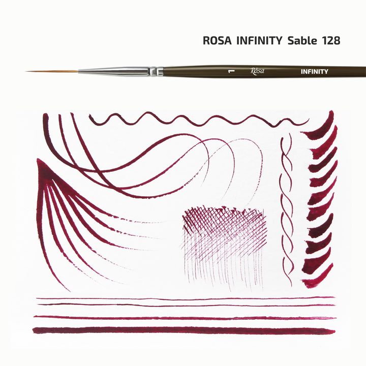 ROSA INFINITY 128 čopič za liner | Različne velikosti – pogled 3