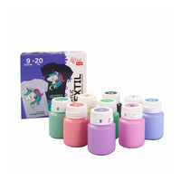ROSA Pastelne akrilne barve za tekstil 9x20 ml – pogled 3