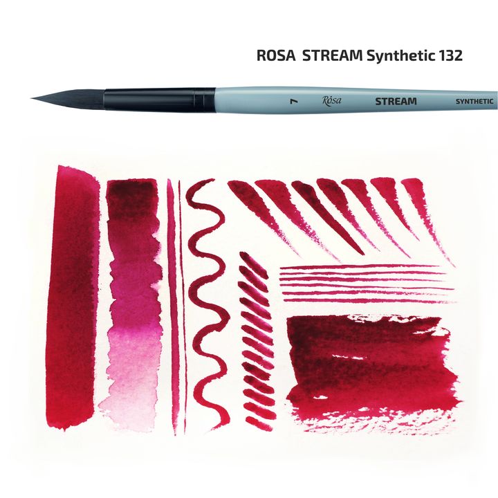ROSA STREAM 132 sintetična okrogla krtača | Različne velikosti – pogled 2