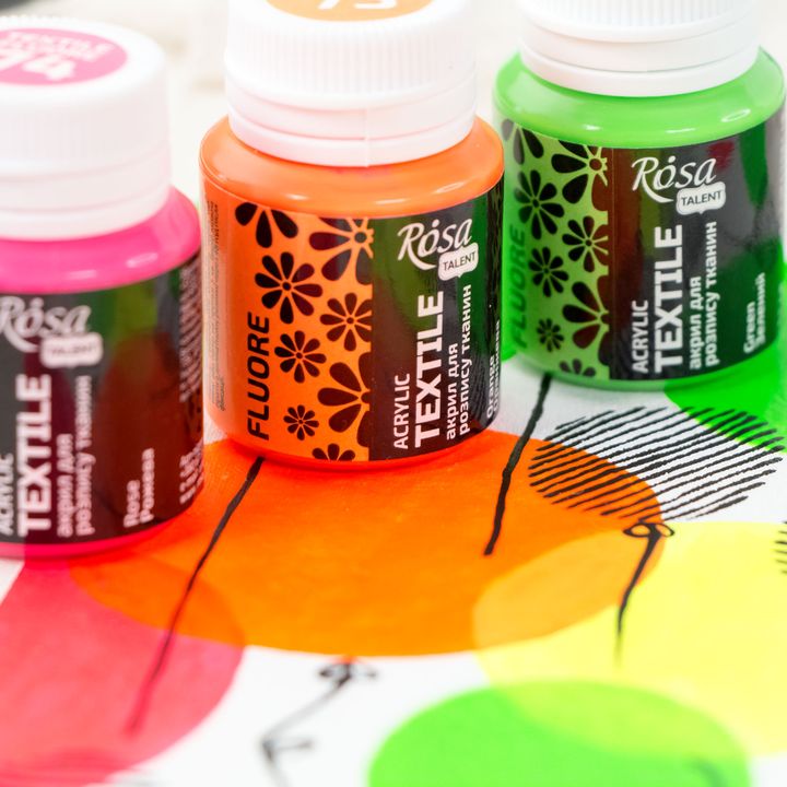 ROSA TALENT Fluorescentna akrilna barva za tekstil 20 ml | Različni odtenki – pogled 2