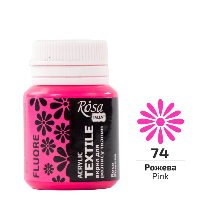 ROSA TALENT Fluorescentna akrilna barva za tekstil 20 ml | Različni odtenki – pogled 6