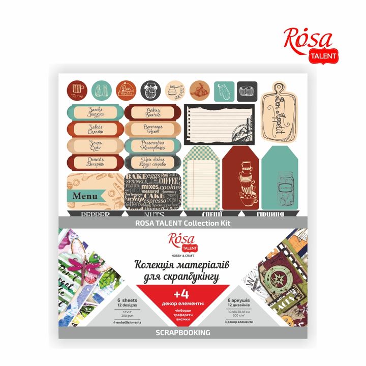 ROSA TALENT Knjiga receptov Papir za scrapbooking