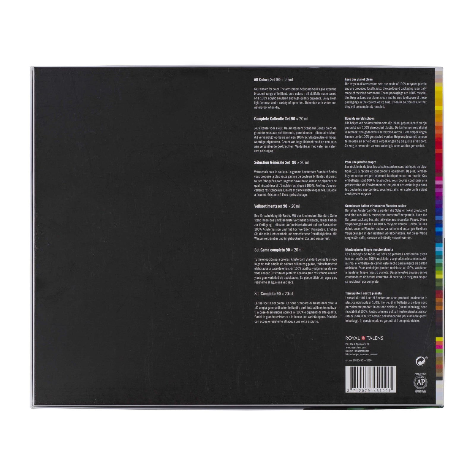 ROYAL TALENS Amsterdam set akrilnih barv All Colors 90 x 20 ml
