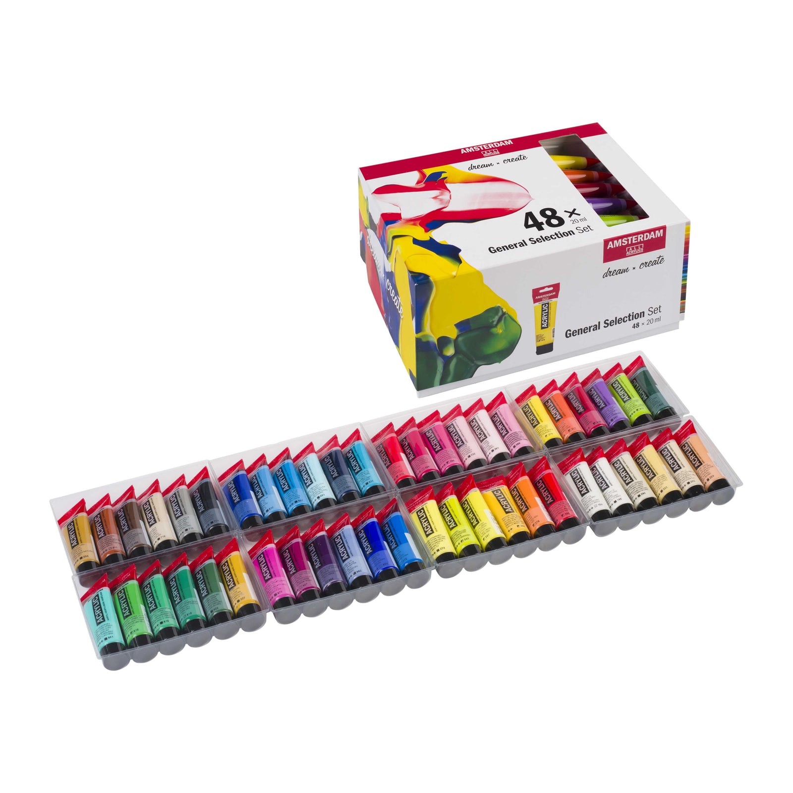 ROYAL TALENS Amsterdam set akrilnih barv General Selection 48 x 20 ml