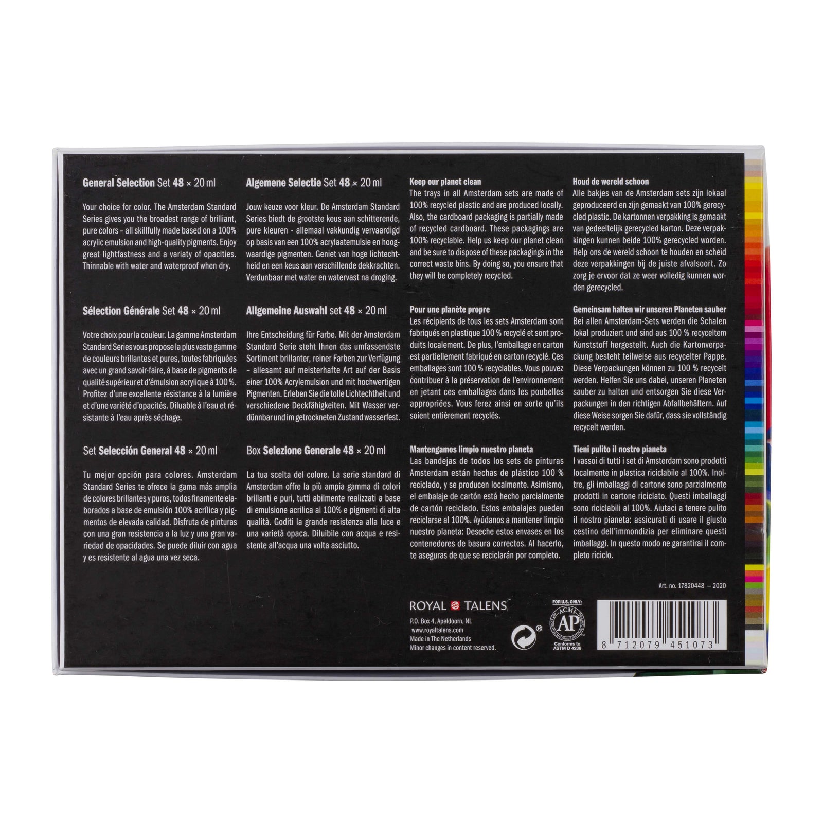 ROYAL TALENS Amsterdam set akrilnih barv General Selection 48 x 20 ml