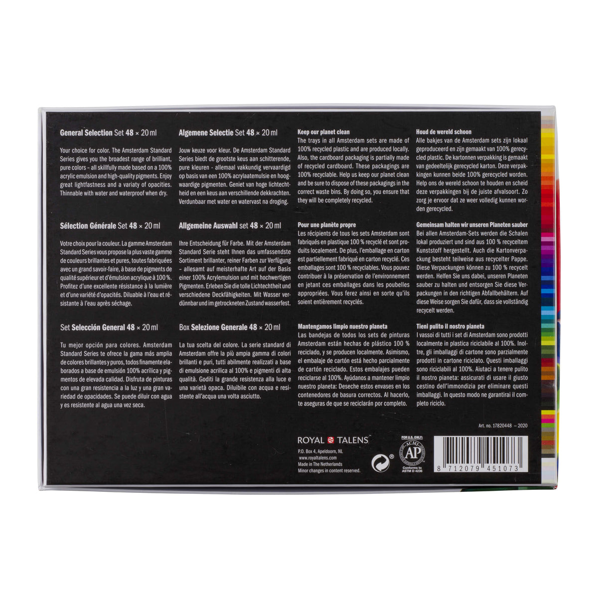 ROYAL TALENS Amsterdam set akrilnih barv General Selection 48 x 20 ml