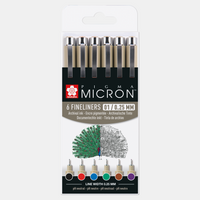 Sakura Pigma Micron 01 tehnična pisala 0,25 mm set 6 barv