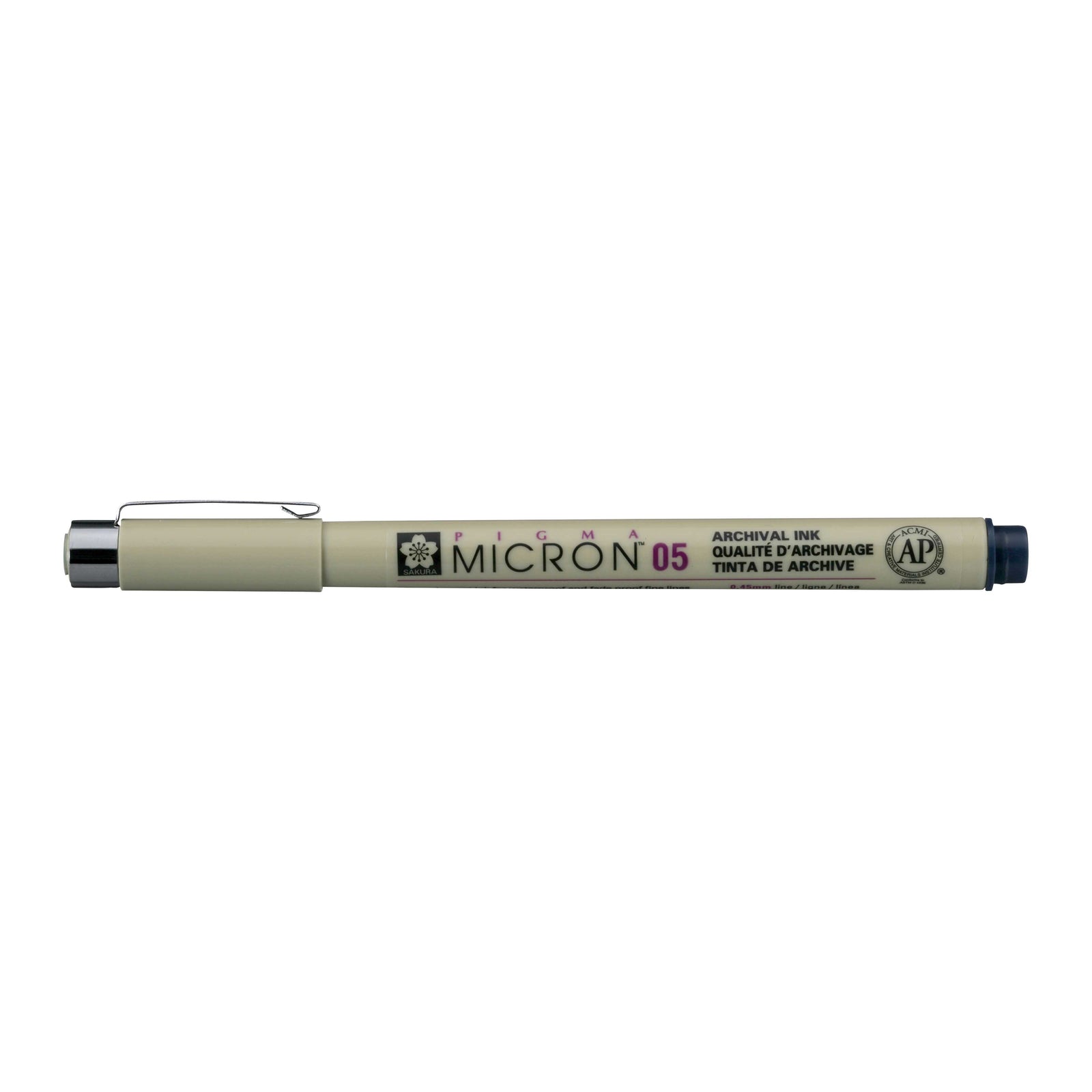 Sakura Pigma Micron 05 fineliner 0,45 mm – set 6 barv – Modro črna