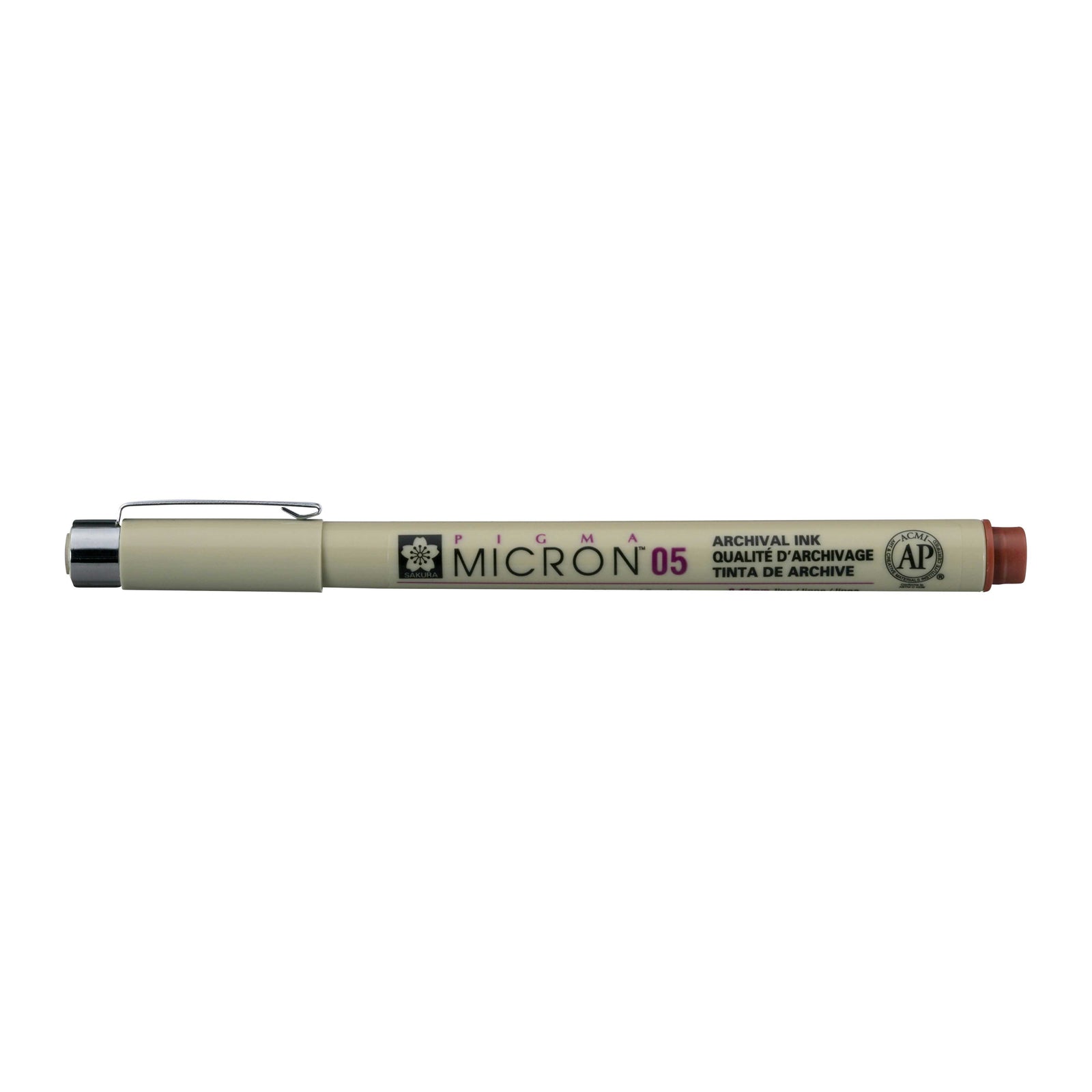 Sakura Pigma Micron 05 fineliner 0,45 mm – set 6 barv – Rjava