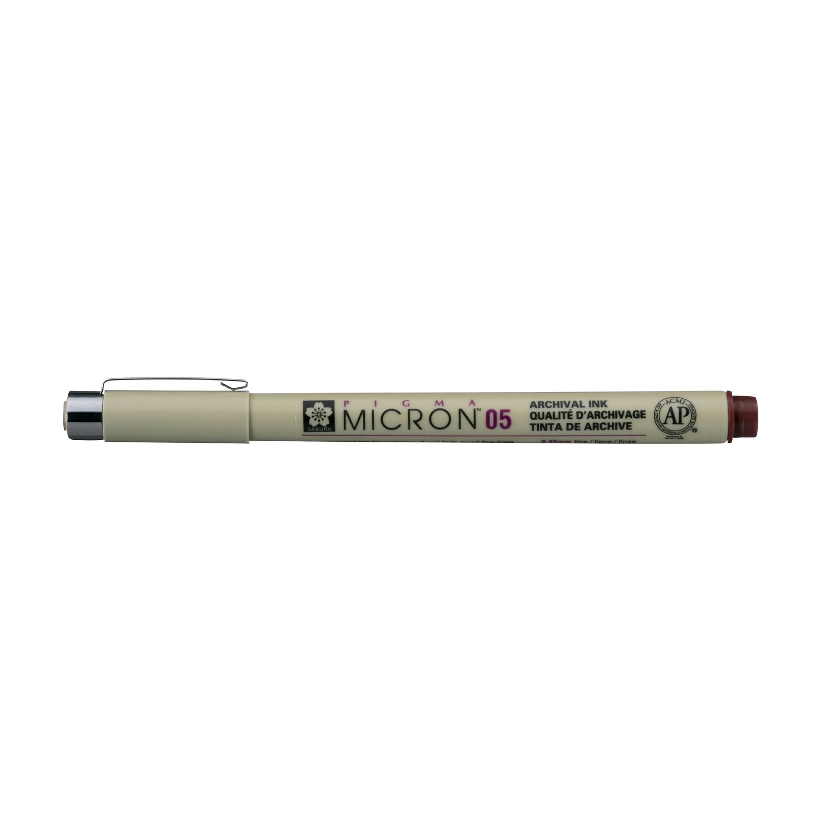 Sakura Pigma Micron 05 fineliner 0,45 mm – set 6 barv – Bordo