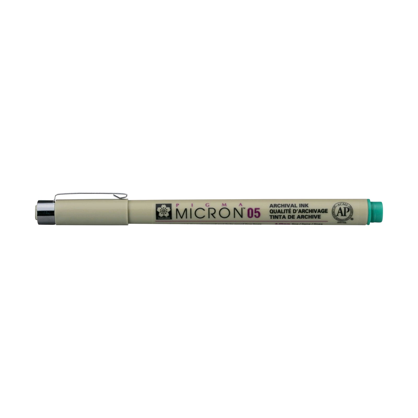 Sakura Pigma Micron 05 fineliner 0,45 mm – set 6 barv – Zelena