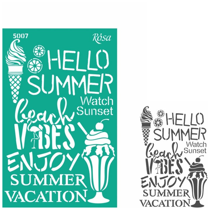 Samolepilna šablona Rosa Talent 13 x 20 cm - vzorec št. 5007