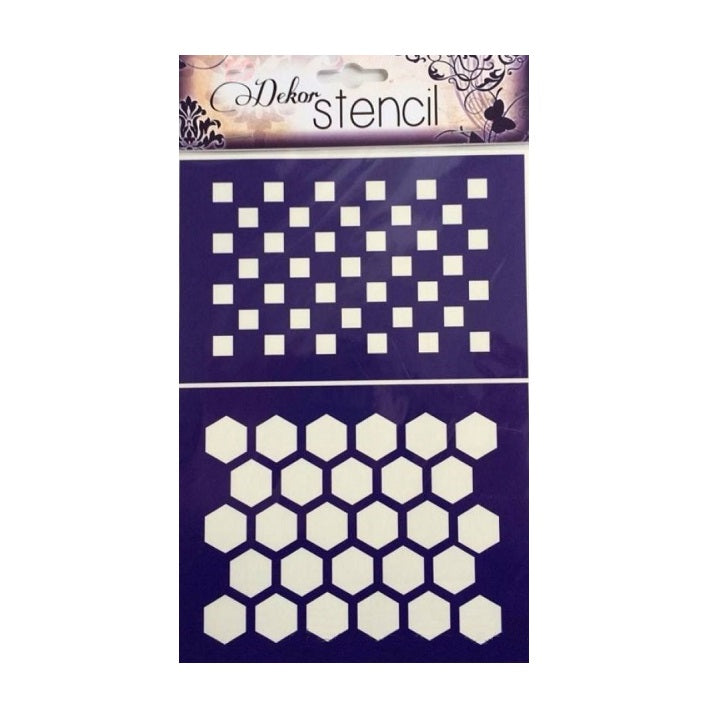 Samolepilne šablone PENTART A5 - geometrijske oblike M24