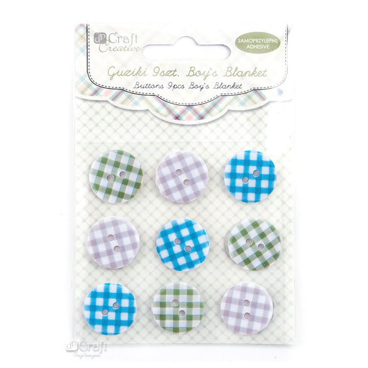 Samolepilni gumbi Boys Blanket / 9 delni set